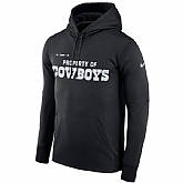 Men's Dallas Cowboys Nike Property Of Performance Pullover Hoodie Black,baseball caps,new era cap wholesale,wholesale hats